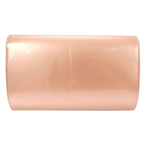 Średnia torebka kopertówka z kokardką (pudrowy róż perła) bezowy   eStilex