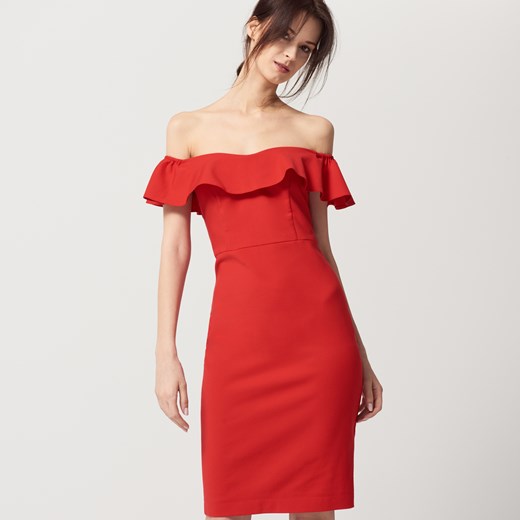 Mohito - Zmysłowa sukienka z odkrytymi ramionami - Czerwony  Mohito 42 
