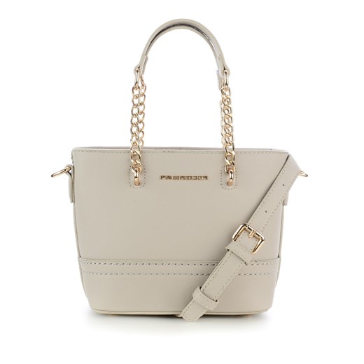 Beżowa torebka ze złotymi rączkami VICENZA Primamoda bezowy  