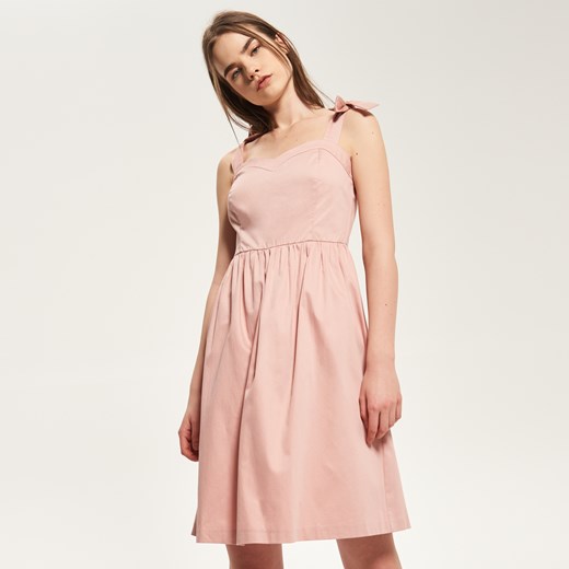 Reserved - Sukienka z wiązaniem wokół szyi - Różowy Reserved bezowy 36 