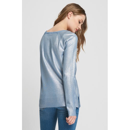 Sweter z metalicznym połyskiem Orsay niebieski XL orsay.com