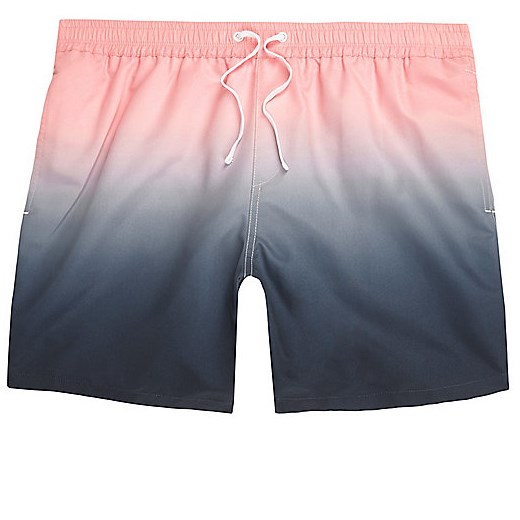 Pink dip dye swim shorts  River Island rozowy  