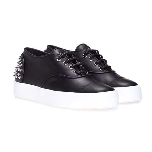 Czarne buty sportowe męskie skórzane z kolcami Giuseppe Zanotti 43 viadellaspiga.pl