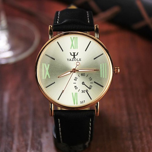 Zegarek męski YAZOLE klasyczna elegancja rzymskie cyfry czerwony TakeShop