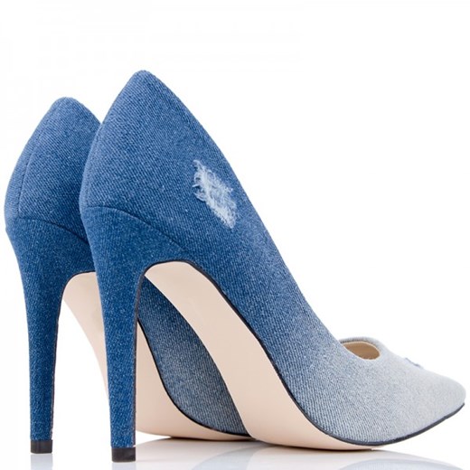 JEANSOWE SZPILKI Blue OMBRE - Modne Przetarcia Wilady 38