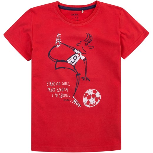T-shirt dla chłopca 9-13 lat Endo pomaranczowy 158-164 endo.pl