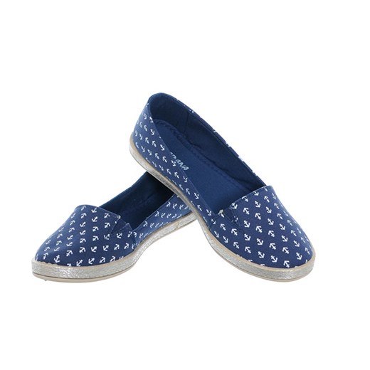 ESPADRYLE GRANATOWE DAMSKIE niebieski Family Shoes 38 