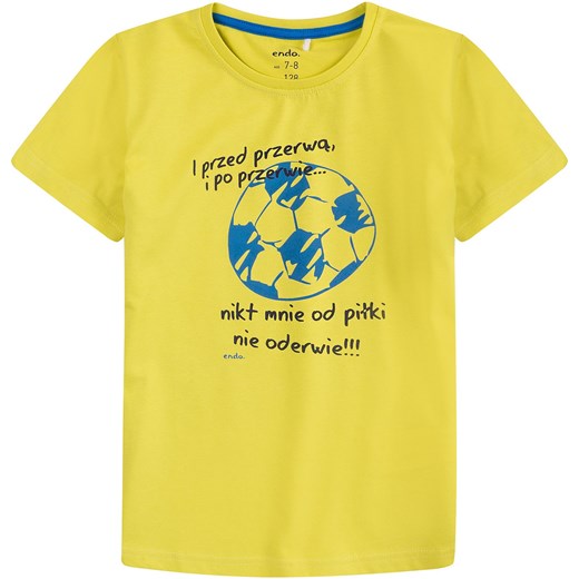 T-shirt dla chłopca 9-13 lat Endo zielony 140 endo.pl