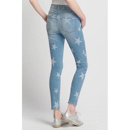 Jeansy skinny z laserowym printem Orsay niebieski 36 orsay.com