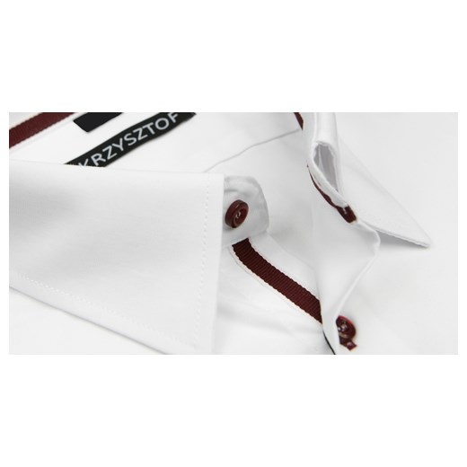 KRZYSZTOF koszula biała S 37-38 170/176 dł. klasyczna