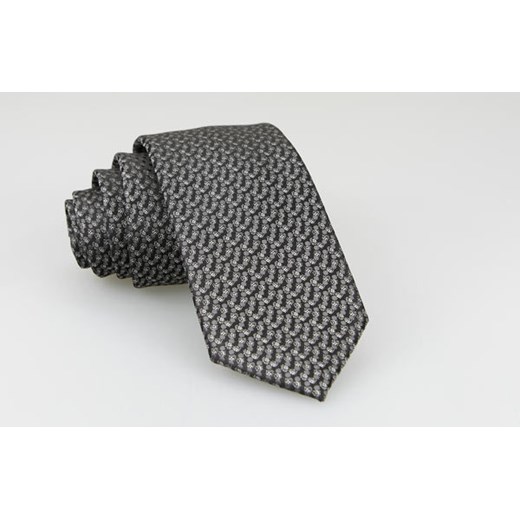 Krawat czarny z fioletem i białym KRZYSZTOF  7cm