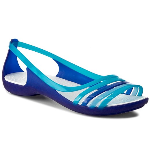 Sandały CROCS - Isabella Huarache Flat W 202463 Cerulean Blue/Turquoise granatowy Crocs 38.5 eobuwie.pl