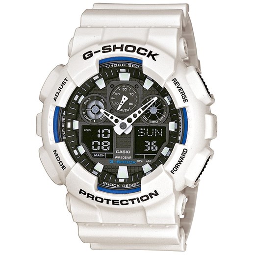 Zegarek męski Casio G-Shock Standard Analog-Digital GA-100B-7AER bialy G-Shock minuta.pl