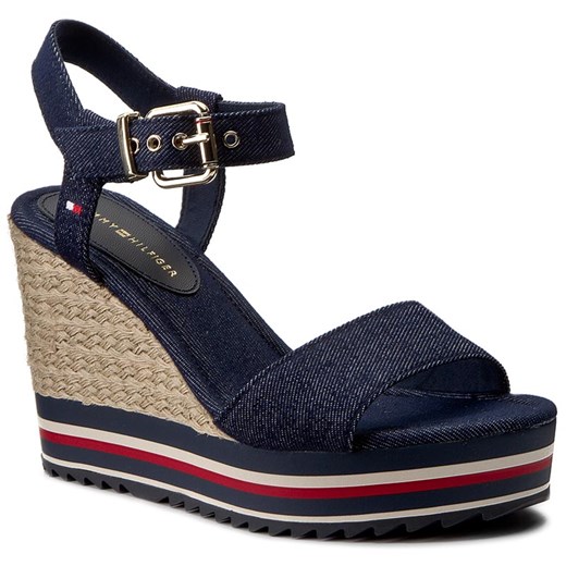 Espadryle TOMMY HILFIGER - Veranice 1D FW0FW00696  Denim 404 szary Tommy Hilfiger 37 eobuwie.pl