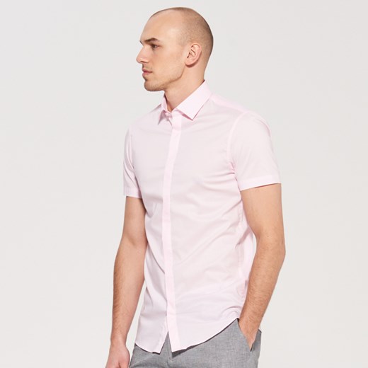 Reserved - Koszula z elastycznej tkaniny - Różowy  Reserved 40 