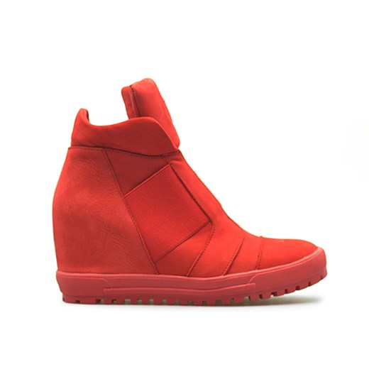 Sneakersy AJF 01189 Czerwone nubuk Eksbut   Arturo-obuwie