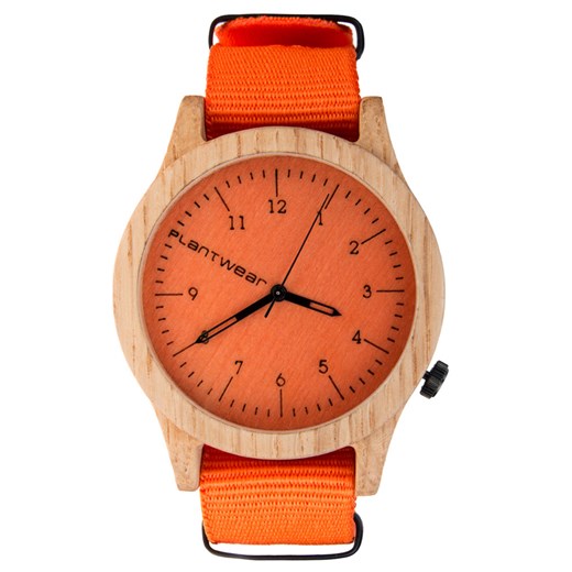 Drewniany zegarek  Seria Heritage  - Orange edition - Dąb
