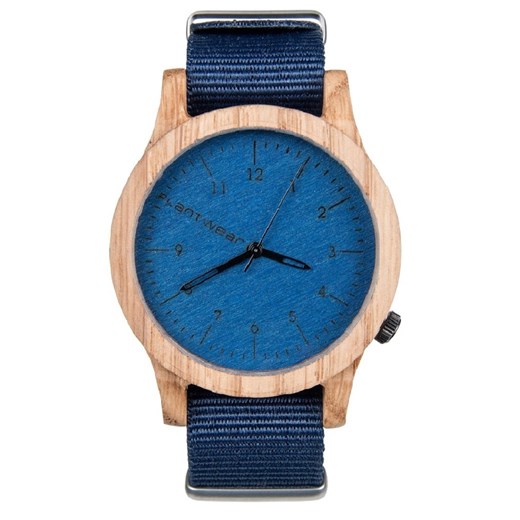 Drewniany zegarek  Seria Heritage  - Blue edition - Dąb