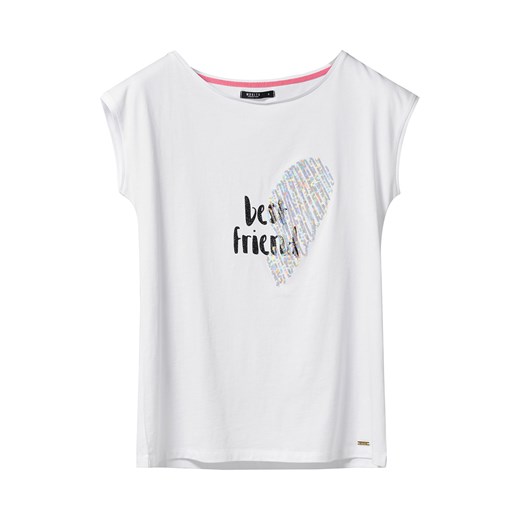 Mohito - Wkrótce w sprzedaży - damska koszulka z napisem little princess - Biały Mohito  XS 