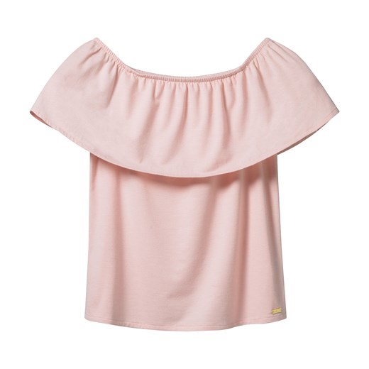 Mohito - Wkrótce w sprzedaży - dziewczęca bluzka z falbaną little princess - Różowy Mohito  116 