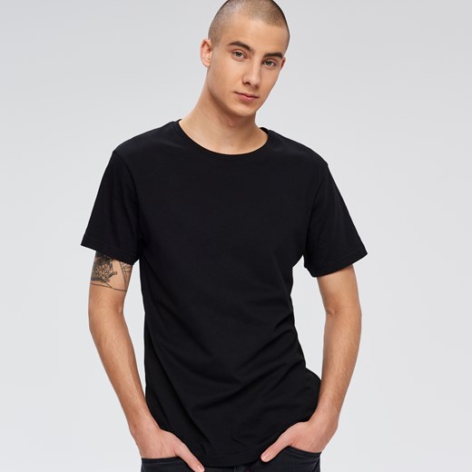Cropp - Gładki t-shirt - Czarny