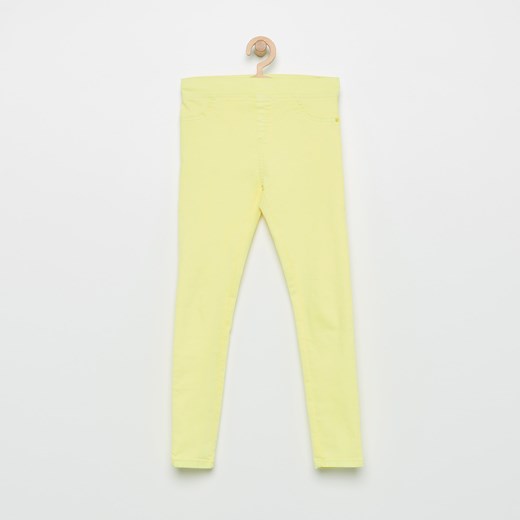 Reserved - Gładkie spodnie - Żółty Reserved bialy 140 