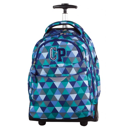 Plecak na kółkach CoolPack CP niebieski w trójkąty RAPID PRISM 680 dla chłopca