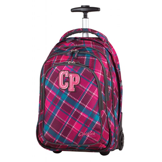 Plecak na kółkach CoolPack CP wiśniowy w kratkę TARGET CRANBERRY CHECK 631