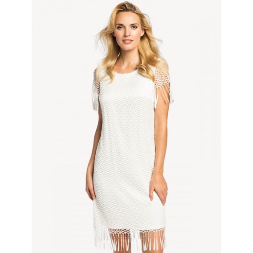 Biała sukienka z gipiury POTIS & VERSO SANTOS