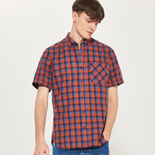 Reserved - Koszula w kratę - Pomarańczo Reserved  M 