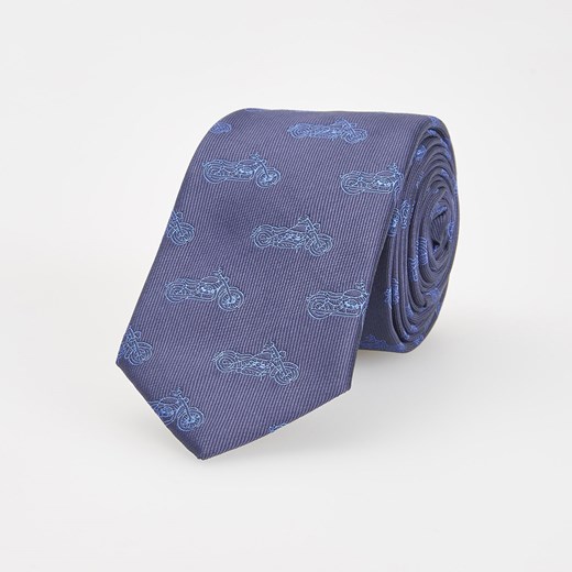 Reserved - Krawat w motocykle - Granatowy Reserved niebieski One Size 