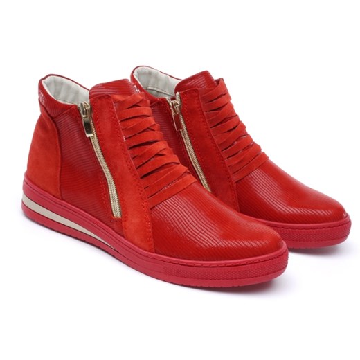 Sneakersy damskie Dolce Pietro 1028-017-01-01 czerwony