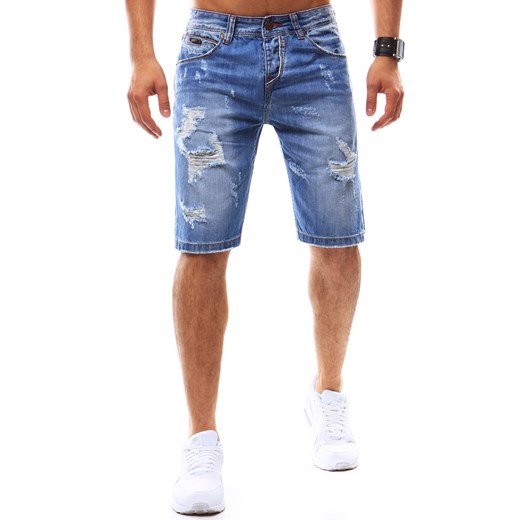 Spodenki jeansowe męskie niebieskie (sx0412  Dstreet  