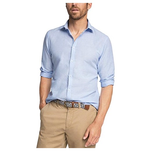 Koszula ESPRIT Collection dla mężczyzn, kolor: niebieski, rozmiar: kołnierzyk 41 cm (rozmiar producenta: 41-42) Esprit niebieski 41 cm Amazon
