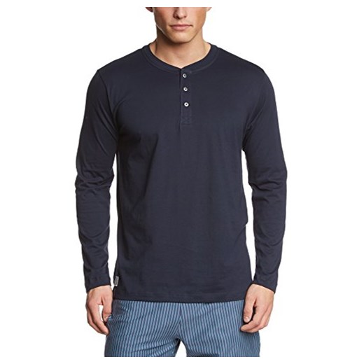 Góra piżamy Schiesser Shirt Langarm dla mężczyzn, kolor: niebieski, rozmiar: Large (rozmiar producenta: 052) Schiesser szary L Amazon