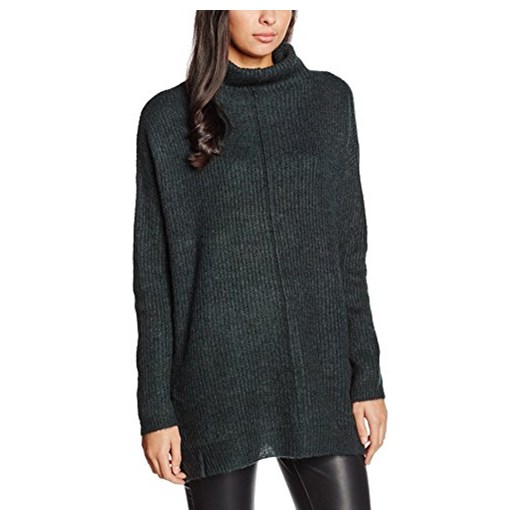 Sweter New Look Maple Stand Neck Tunic dla kobiet, kolor: zielony, rozmiar: Medium (rozmiar producenta: Medium) New Look szary M Amazon