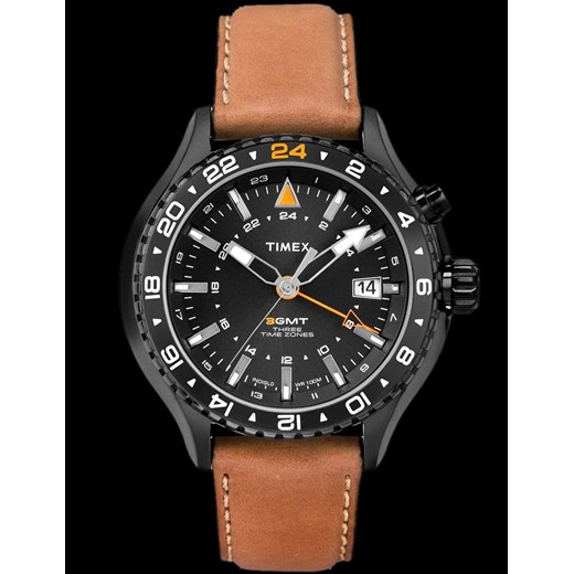 Zegarek męski Timex Intelligent Quartz T2P427 3GMT -20% pomaranczowy Timex  alleTime.pl