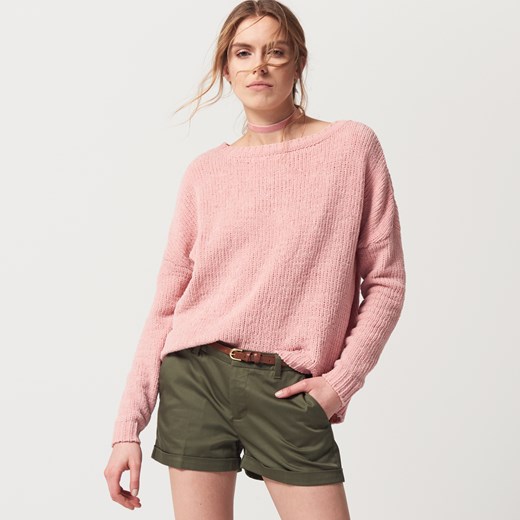 Mohito - Miękki sweter szenilowy - Różowy Mohito rozowy M 