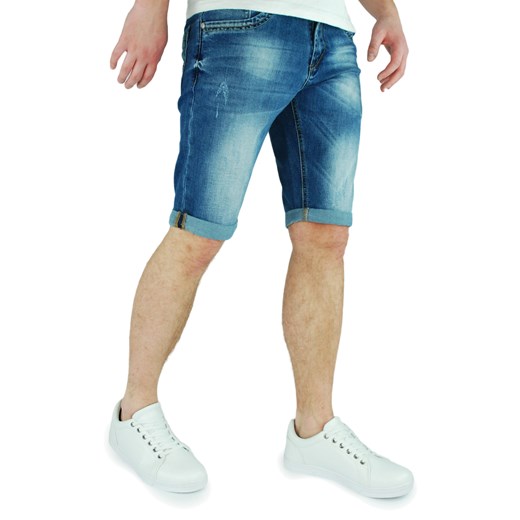 Spodenki męskie jeansowe 2755  bezowy 32 okazyjna cena anmir.pl 