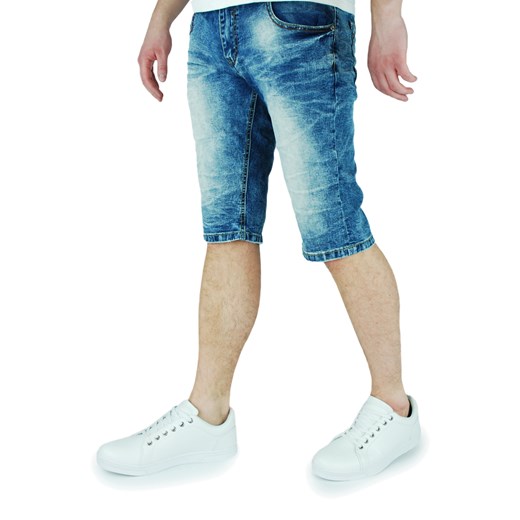 Spodenki męskie jeansowe w jasnym odcieniu KR871  niebieski 33 anmir.pl okazja 