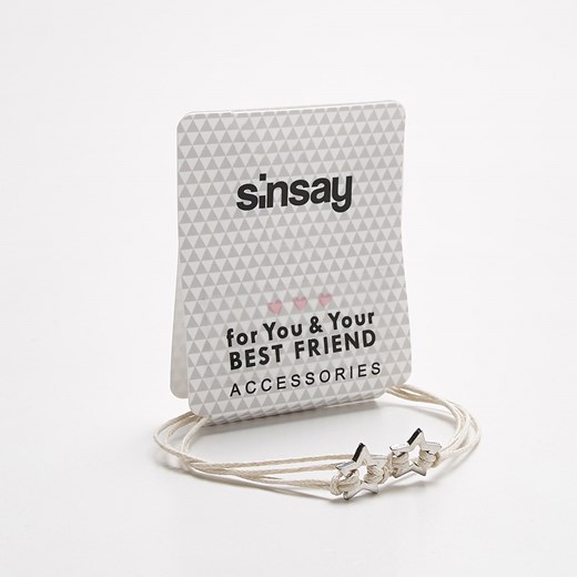 Sinsay - Bransoletki dla przyjaciółek - Kremowy Sinsay szary One Size 