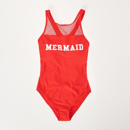 House - Jednoczęściowy strój kąpielowy mermaid - Czerwony pomaranczowy House L 