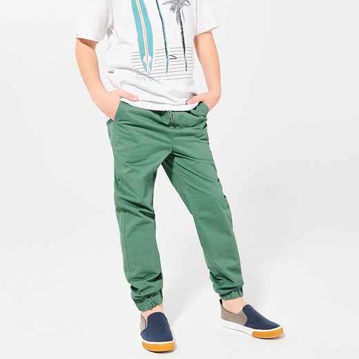 Reserved - Spodnie z regulowaną talią - Zielony
