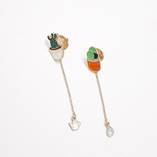 Sinsay - Para przypinek kaktusów - Wielobarwn