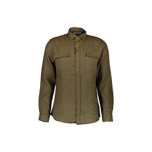 Khaki Linen Shirt zielony   tkmaxx