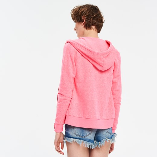 Cropp - Neonowa bluza z kapturem - Różowy  Cropp L 