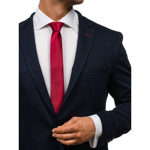 Elegancki krawat męski bordowy Denley K001 Denley.pl czarny 150 wyprzedaż  