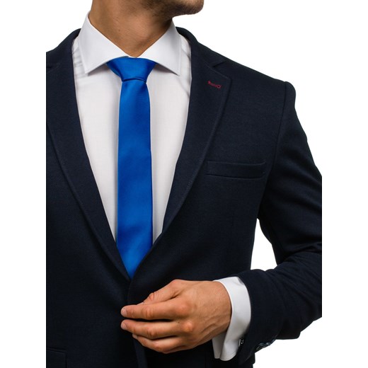 Elegancki krawat męski niebieski Denley K001 czarny Denley.pl 150 wyprzedaż  