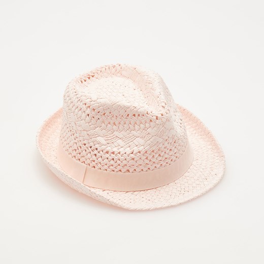 Reserved - Słomkowy kapelusz - Różowy Reserved bezowy M 