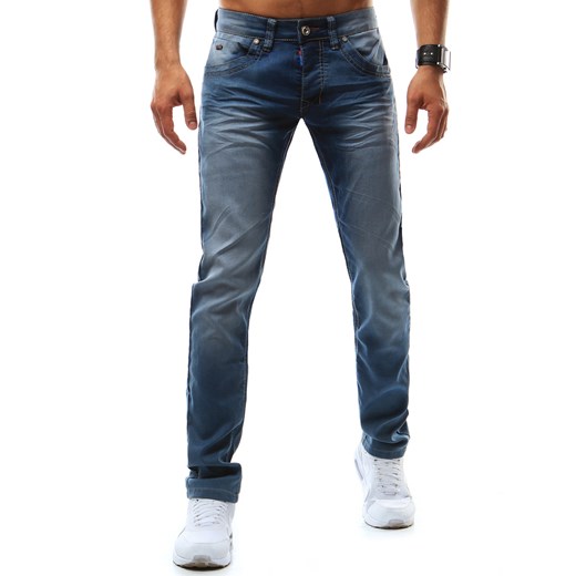 Spodnie jeansowe męskie niebieskie (ux0900) Dstreet   